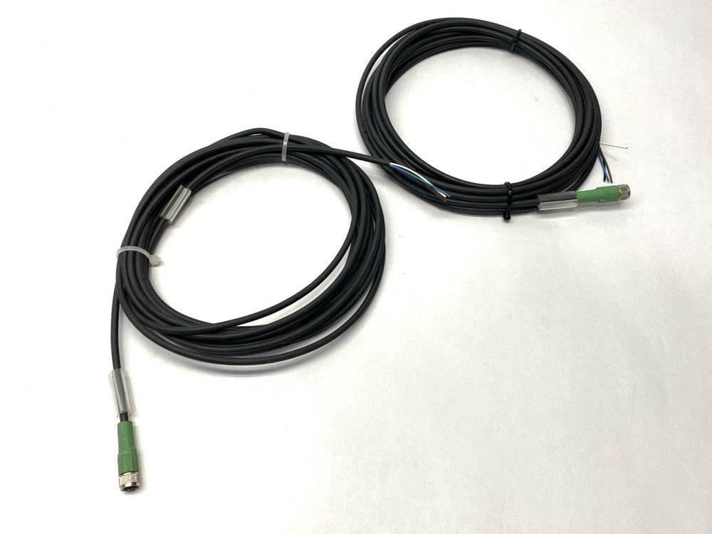 Phoenix Contact SAC-4P- 5,0-PUR/M 8FS Double-Ended Cordset M8 1681868 LOT OF 2