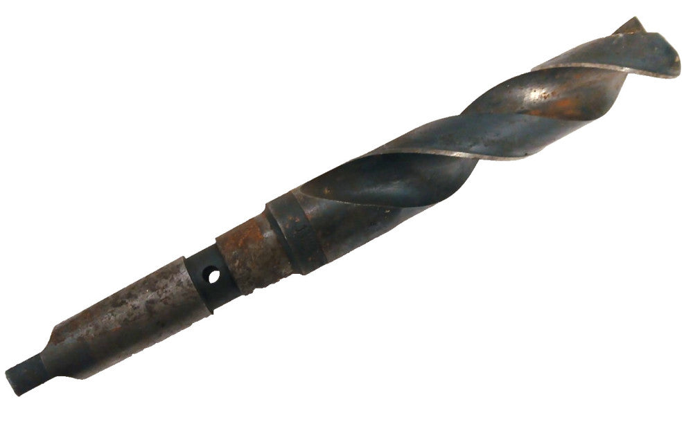 CLE-FORGE 1-17/64 TWIST DRILL BIT W/ TAPER SHANK MT4 2 FLUTES OAL 13-1/2"
