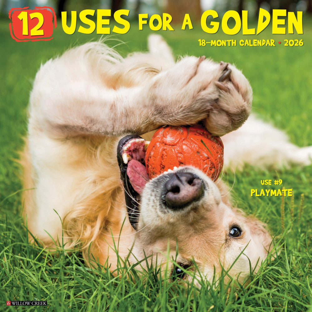 12 Uses for a Golden 2026 12" x 12" Wall Calendar(free shipping)