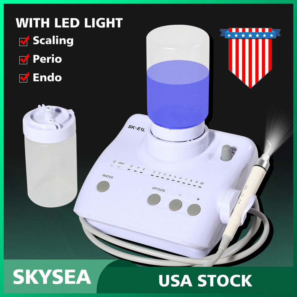 For Cavitron Dental Ultrasonic Scaler fit EMS + LED Handpiece+5 Tips+2 Bottles