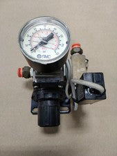 SMC AR20K-N02-Z Pneumatic Regulator With SMC ISE2-T-55 Pressure Switch
