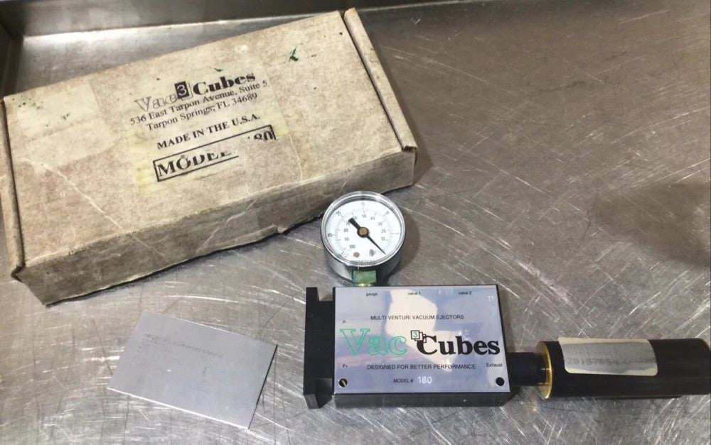 Vac Cubes 180 Multi Venturi Vacuum Ejector NOS SURPLUS