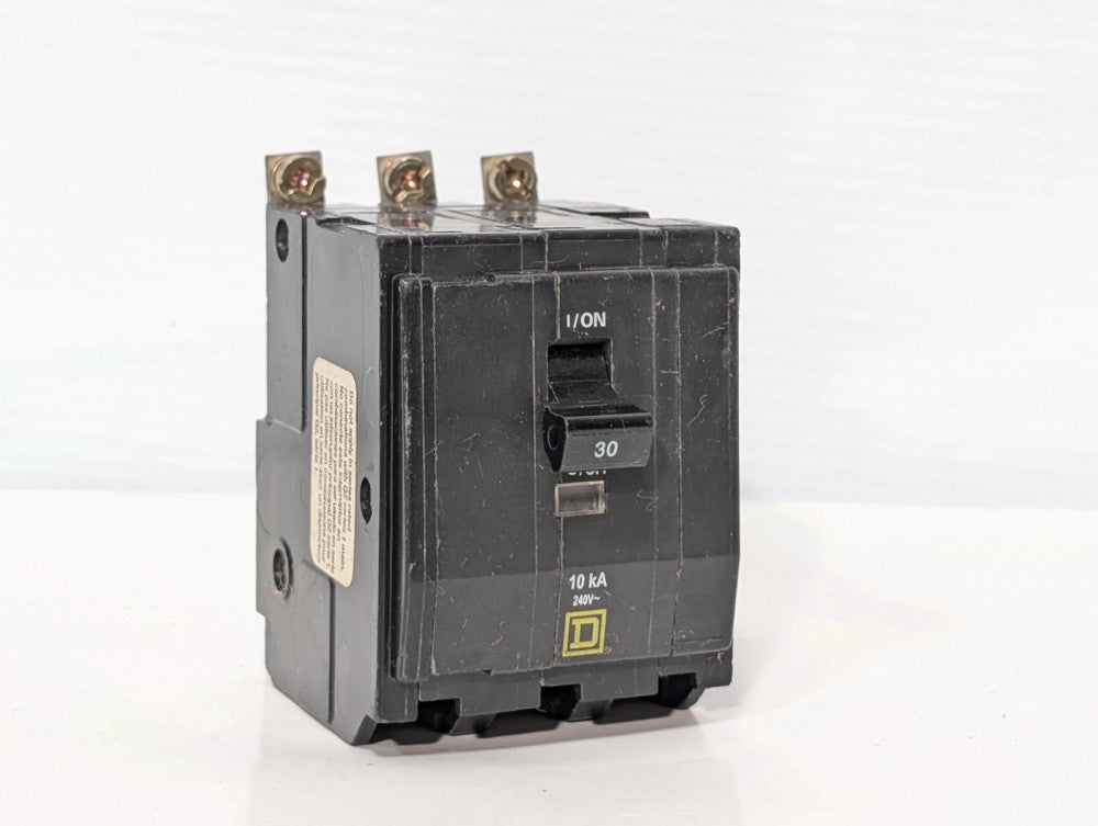 Square D QOB330 Miniature Circuit Breaker, 3 Pole, 3 Phase, 30A, 240vac