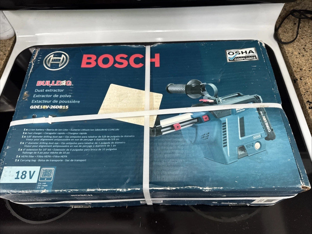 BOSCH GDE18V-26DN Bulldog Dust Collector - New In Factory Sealed Box