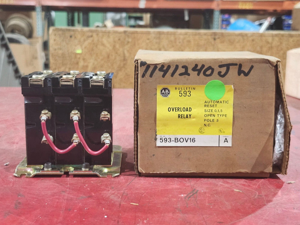 NEW IN BOX ALLEN-BRADLEY OVERLOAD RELAY 593-BOV16 SERIES A