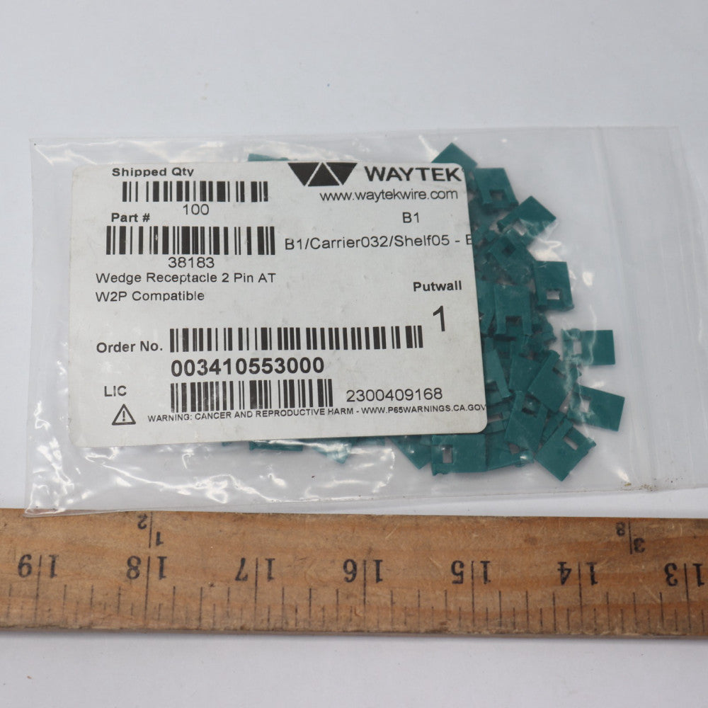 (100-Pk) Waytek 2-Pin Receptacle Wedge W2P Compatible 38183