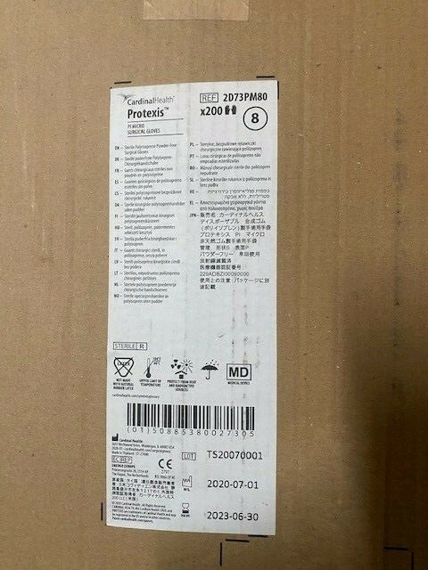 200 Pair Protexis 2D73PM80 - PI Micro Polyisoprene Powder-Free Surgical Gloves