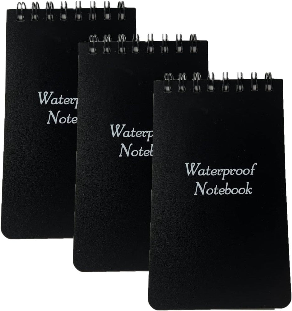 3Pcs Waterproof Notebook, 3 X 5" Police Notepad, Write in the Rain Pocket Notebo