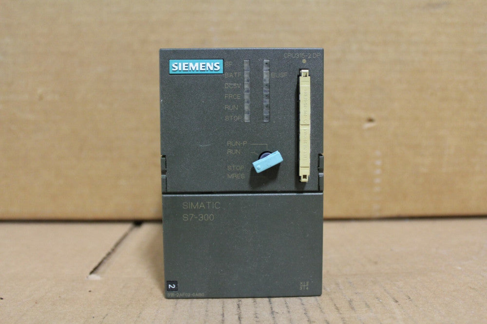 Siemens 6ES7315-2AF03-0AB0 CPU Module Missing Memory Card Cover