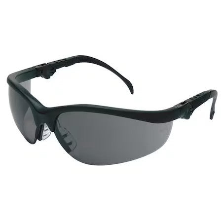 Mcr Safety Kd312 Klondike Kd3, Safety Glasses Anti-Scratch, Gray Lens, Black