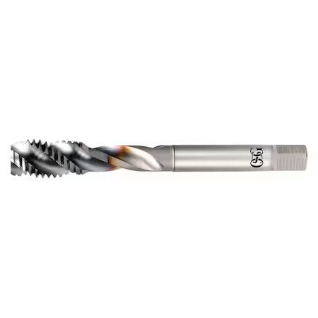 Osg 1650500508 Spiral Flute Tap, #6-32, Modified Bottoming, Unc, 2 Flutes, Ticn