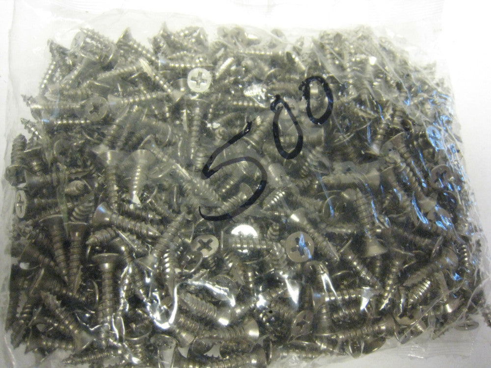 (500) Door Hinge Screws Bright Nickel #9 x 3/4" Phillips Head FREE SHIPPING