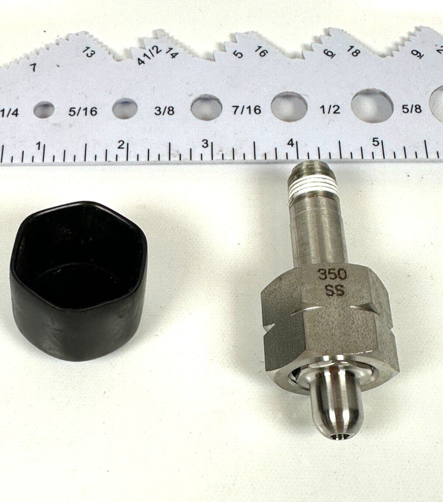 350 SS Nipple Connector 1/4 MNPT - Nut has LH Threads - NEW Fast Ship