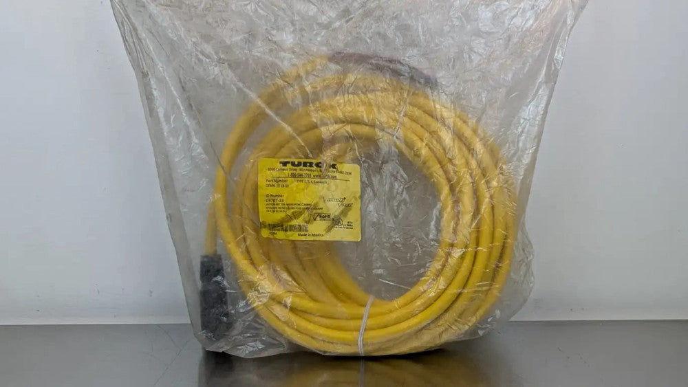 Turck CKWM 19-19-10 Cordset U4707-23 M23 Right Angle Female 19 Contacts 10m Yell