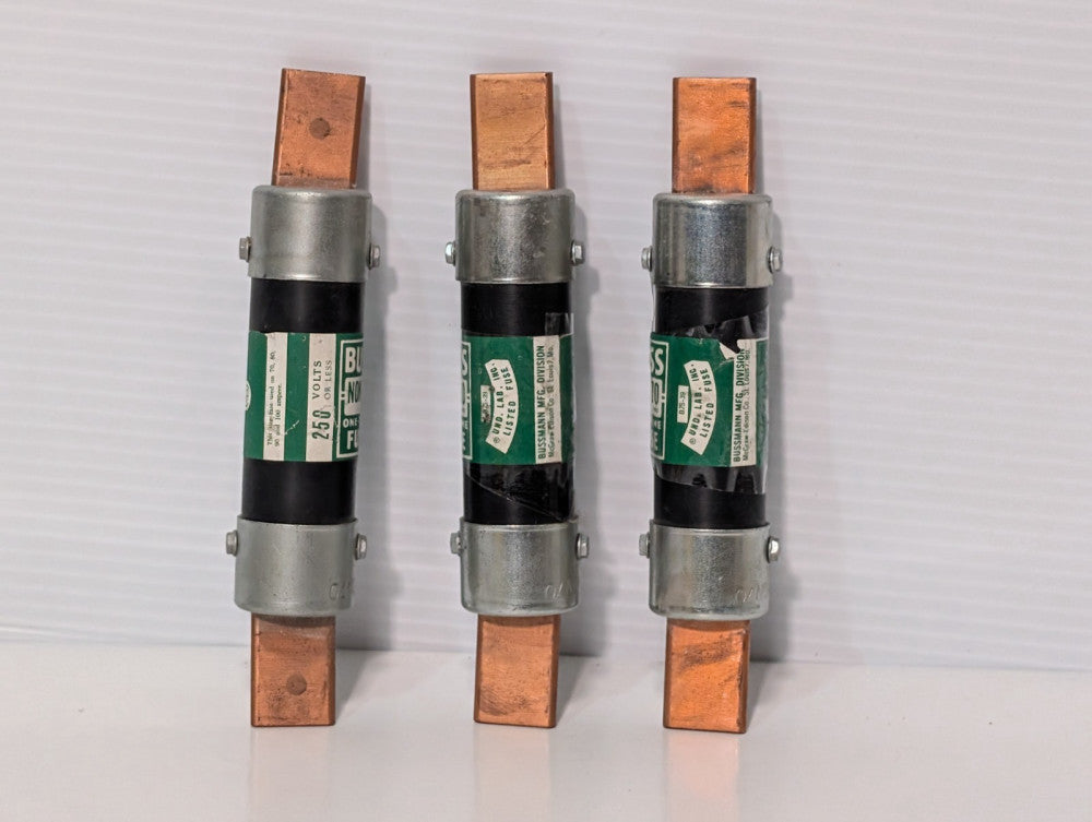 Lot of 3 Bussman Non 70 Amp Buss B75-39 One Time Fuses, 250V, New Old Stock