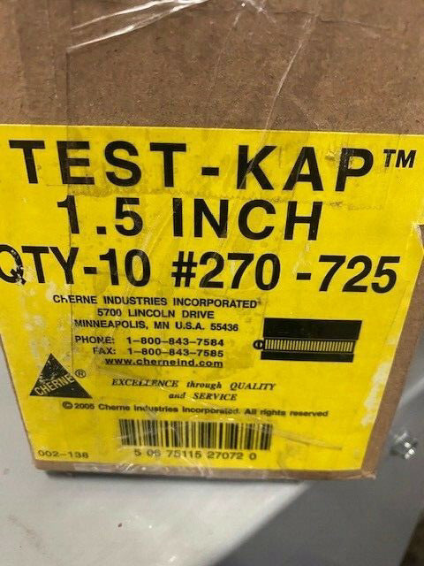(10 Pack) Cherne 1½" Test-Kap Mechanical Plug 270725
