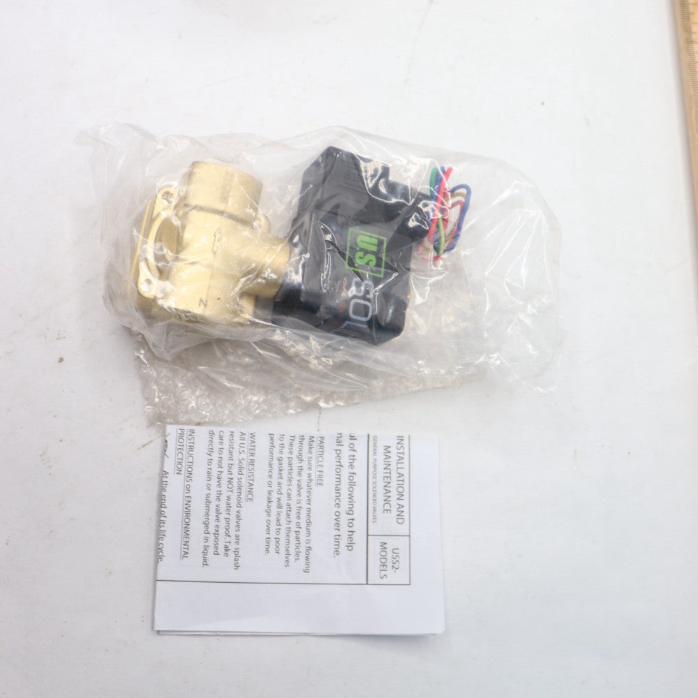 U.S. Solid Electric Solenoid Valve 230psi 110VAC 1/4" USS2 00023