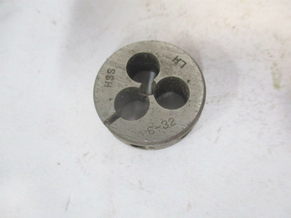 A-1 (107-00632) 6-32 x 1" LH High Speed Steel Round Adjustable Die