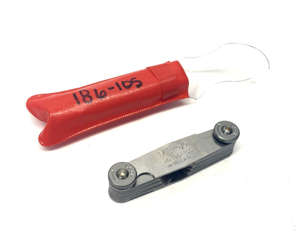 Mitutoyo 186-105 Radius Gage 1mm - 7mm 180º Deg. Arc