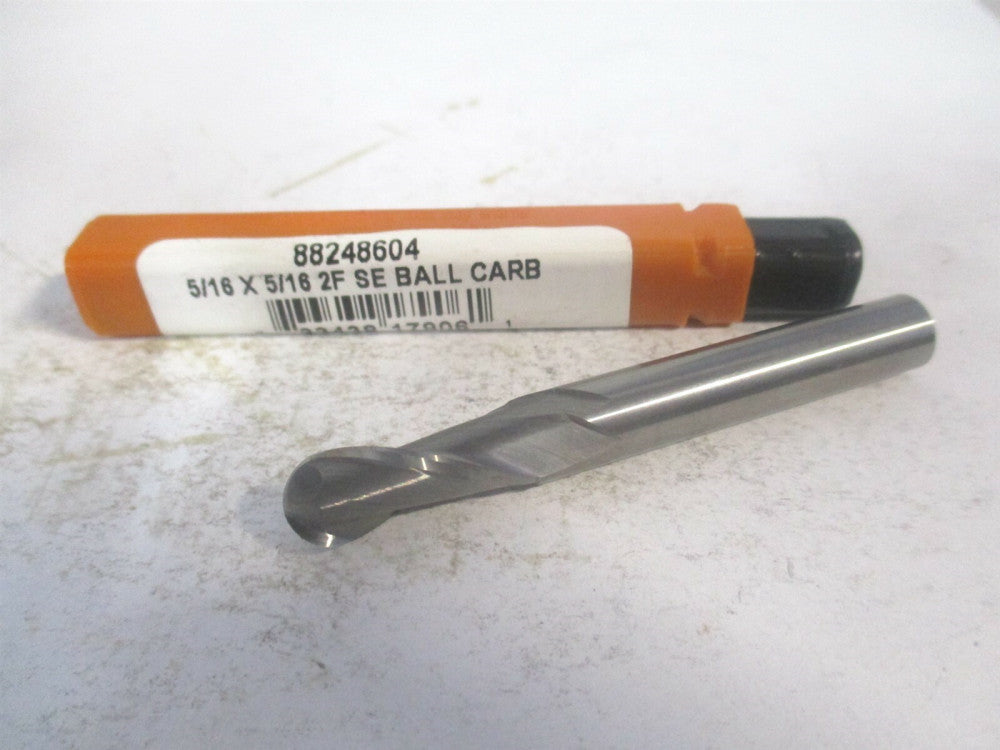 (E5249020) 5/16" x 13/16" x 5/16" x 2-1/2" OAL 2Fl Solid Carbide Ball End Mill