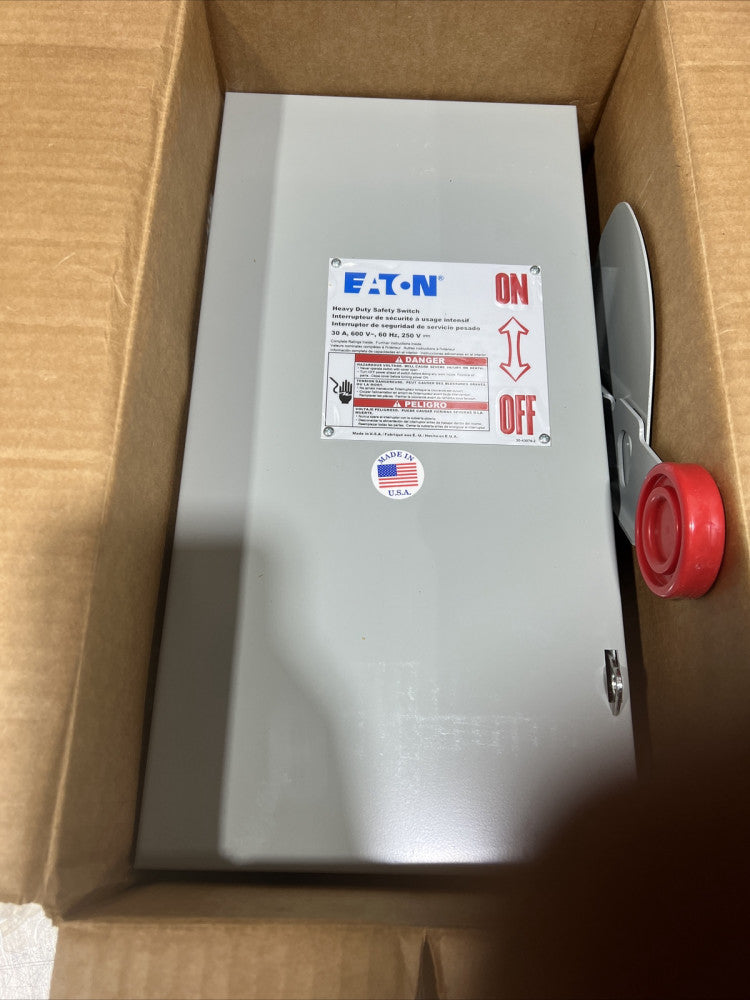 Eaton DH361NGK Heavy Duty Safety Disconnect Switch 30A 600V Nos Surplus