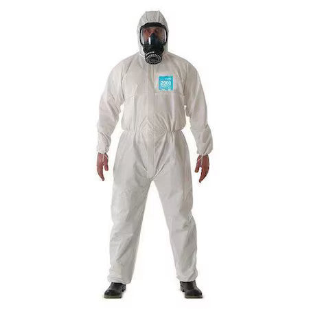 Ansell Wh20-B-92-111-06 Disposable Coverall, Hooded, 2Xl, Microporous Film