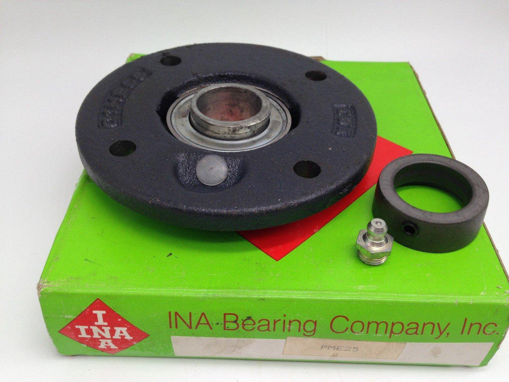 INA PME25 FLANGE MOUNT BALL BEARING , 25MM BORE WITH COLLAR