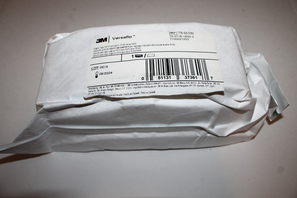 3M TR-6510N Versaflo Organic Vapor/HEPA Cartridge for TR-600/800 06/24 NEW!