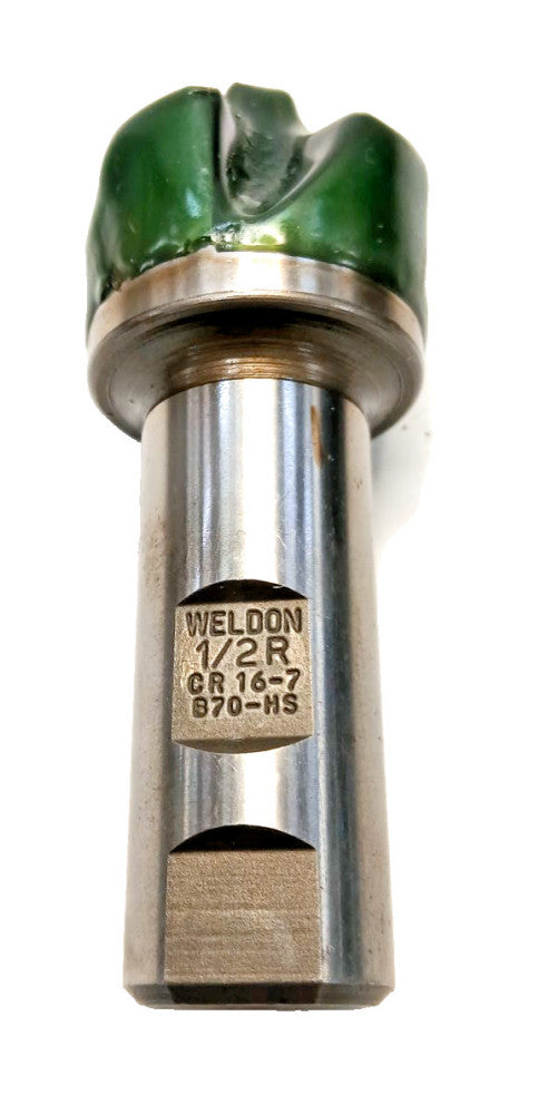 WELDON 1/2 RADIUS CORNER ROUNDING ENDMILL 4 FLUTE HS 1-1/2 MILL DIA OAL 4-1/8"