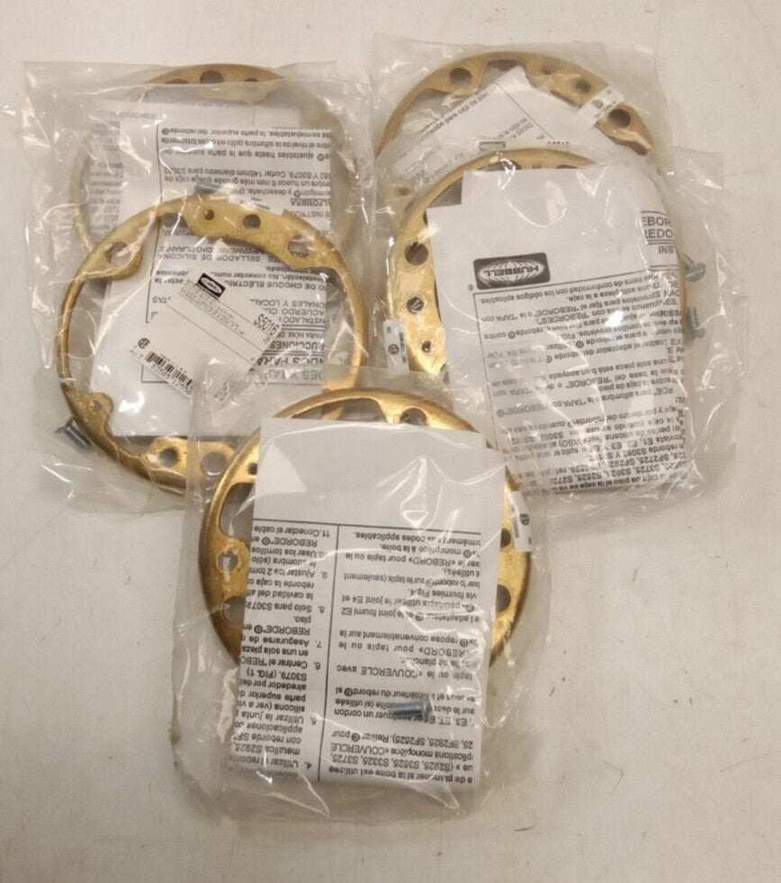 Hubbell S5016 Scrubshield Round Floor Box Accessory Cover Flange (Lot Of 5)