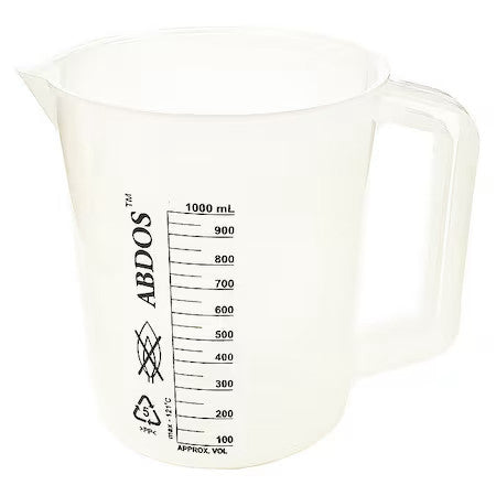 Zoro Select P50805 Beaker, Polypropylene, Tall Form With Handle, 1 L / 33.81 Fl