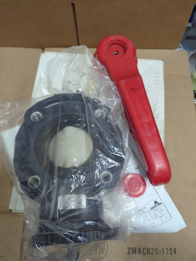 Asahi Type 57 Butterfly Valve 3" PVC Body, PP Disc, FKM Seals