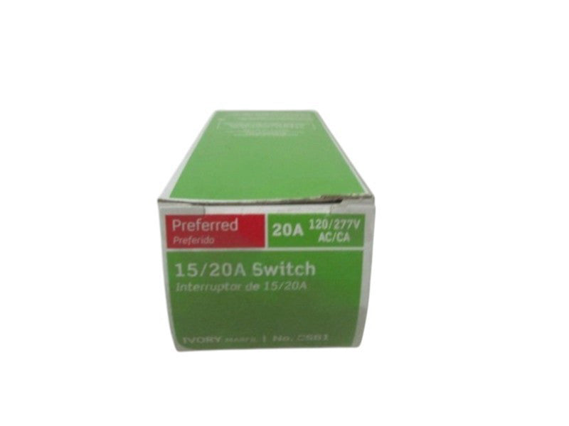 LEVITON CSB1 TOGGLE SINGLE POLE SWITCH NSMP