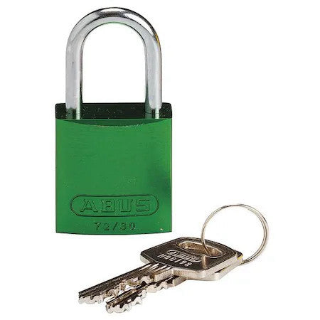 Brady Cpal-Grn-25St-Kd Lockout Padlock, Kd, Green, 1-7/16"H