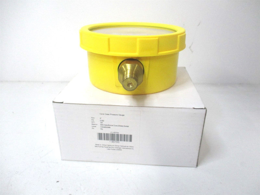 (4EFK5) +/-2-1-2% Yellow ABS Plastic Pressure Gauge