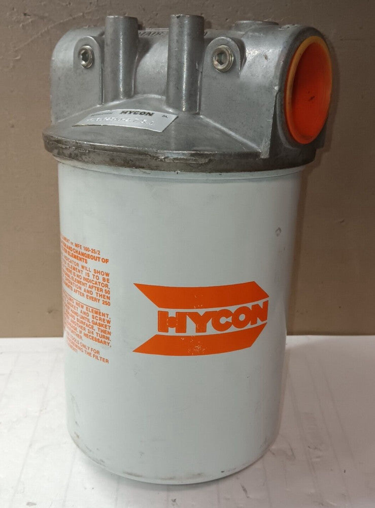 NEW HYCON MF160G25A0-2.7/5.1 FILTER HOUSING & FILTER HEAD 1-1/4" IN/OUT