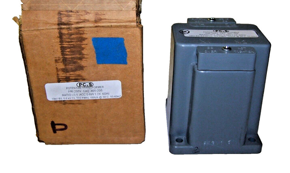 NEW PC&S POTENTIAL TRANSFORMER RATIO v3:1 ACC 0.6W 1.2X60Hz 465-208