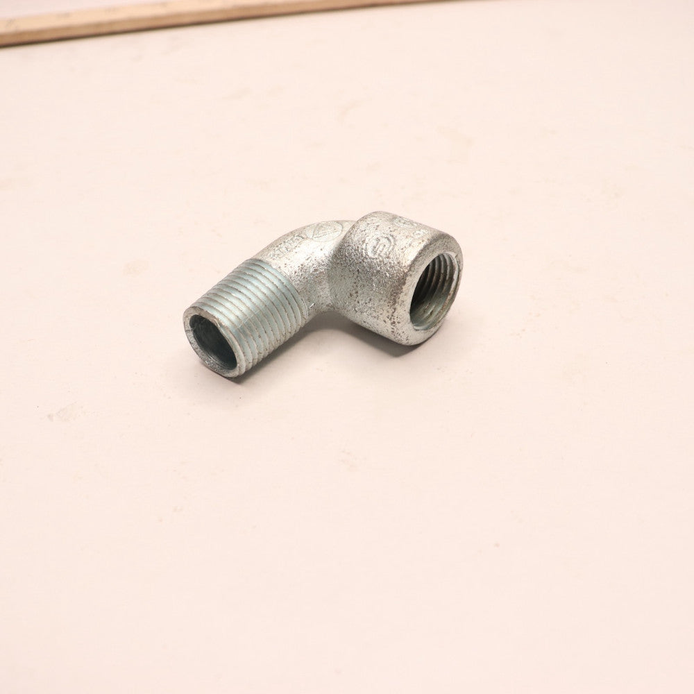 Male and Female 90 Degree Elbow Connector Galvanized 1/2"