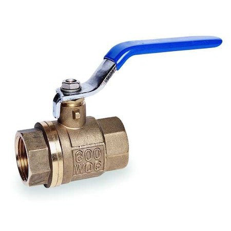 Zoro Select 107-814 Manual Two-Way Straight Ball Valve, 3/4 In Fip X 3/4 In