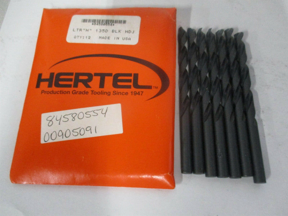 (84580554) Letter H 2-7/8 x 4-1/8 OAL 135° High Speed Steel Jobber Drill - Qty 7