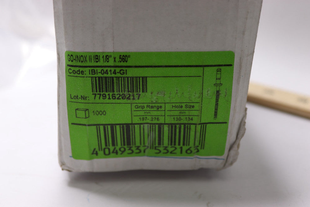 (1000-Pk) Goebel Go-Inox Semi-Structural Blind Rivets 1/8" x 0.56" IBI-0414-GI