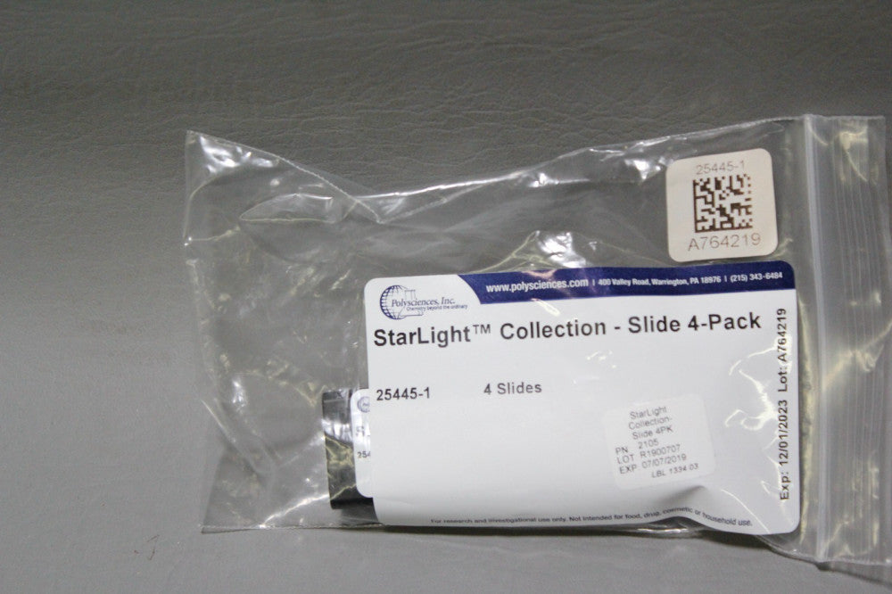 NEW 4 PACK OF POLYSCIENCES STARLIGHT COLLECTION CALIBRATION SLIDES 25445-1