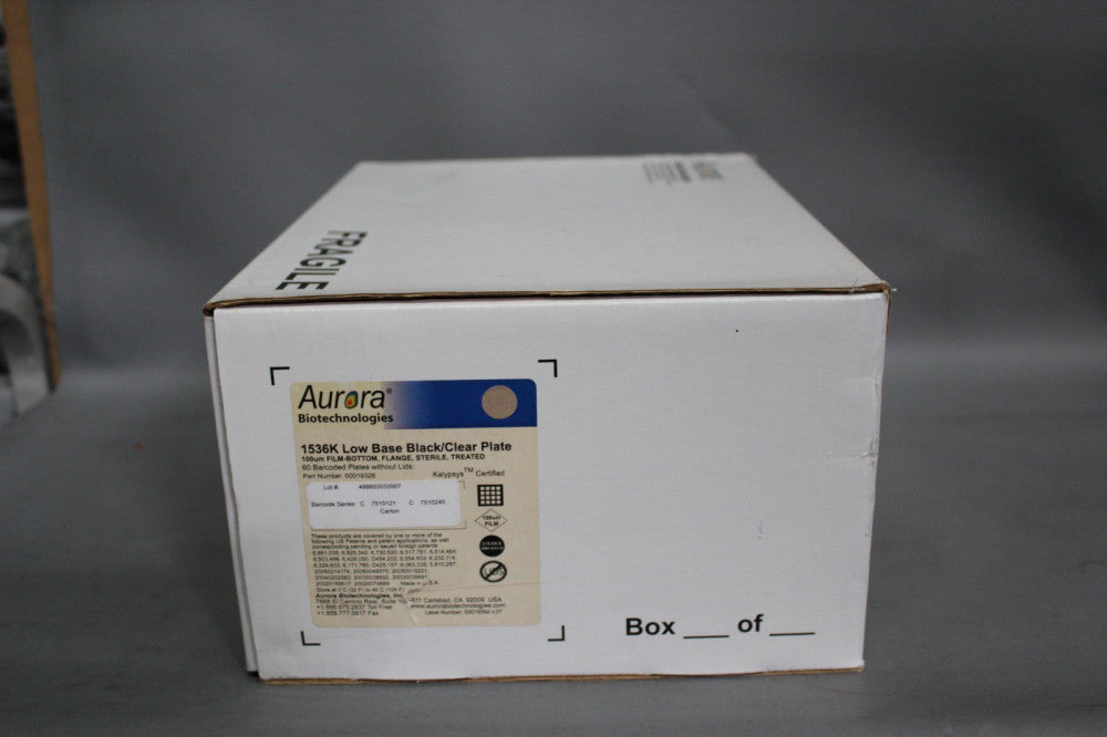 60 NEW AURORA BARCODED STERILE 100 um 1536K WELL ASSAY PLATE 00019326