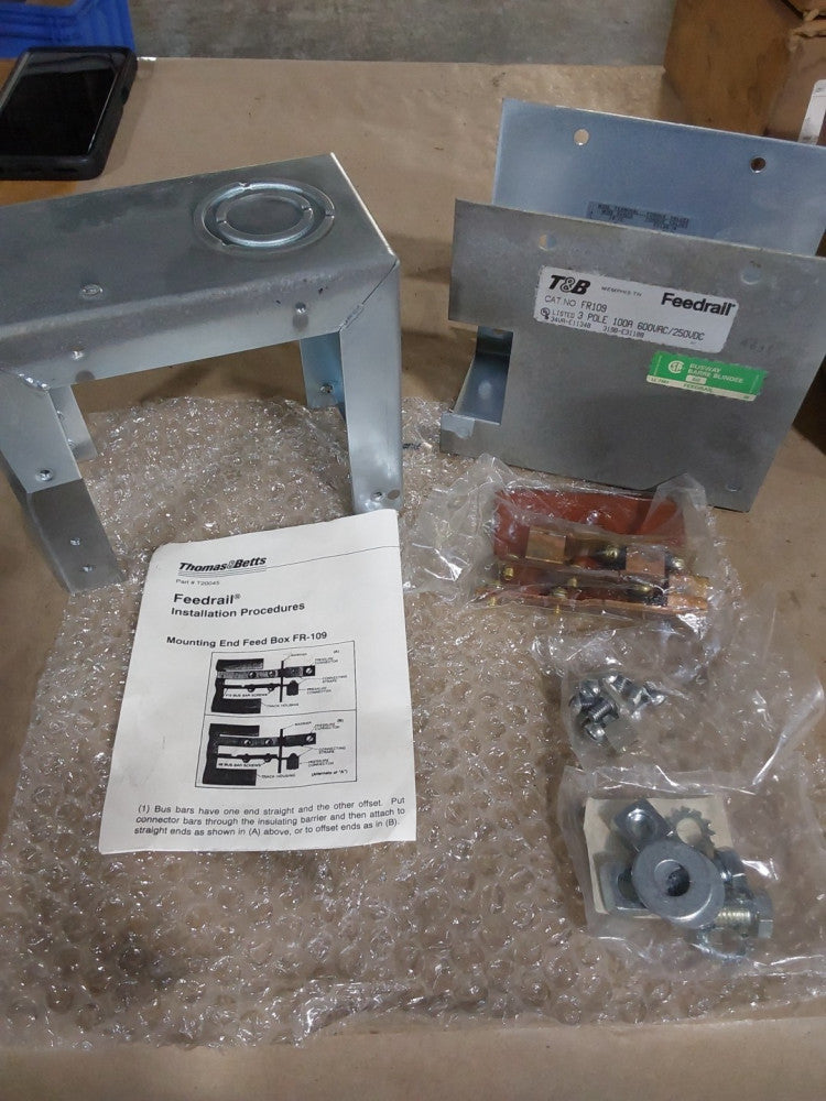 FEEDRAIL, FR109 FR END FEED BOX-Reversible 3 Pole 100 AMP