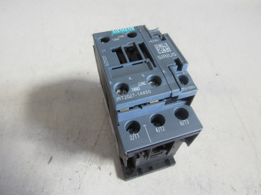 SIEMENS SIRIUS 3RT2027-1AK60 CONTACTOR 380V 32A 110V/120V-COIL XLNT TAKEOUT !!