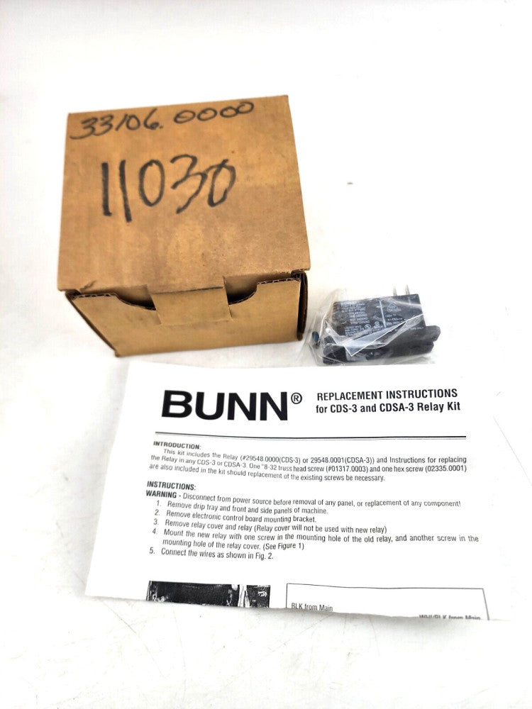 Genuine Bunn Relay 33106.0000 120V for CDS-3 CDSA-3