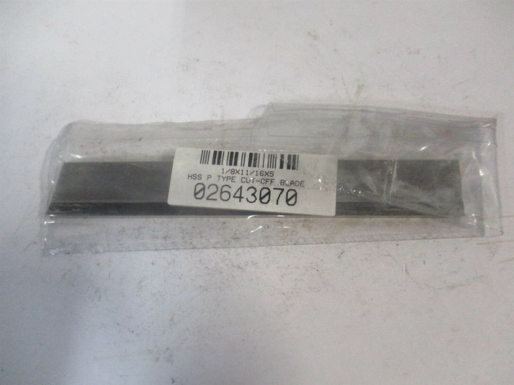 (363-6035) 1/8" x 11/16" x 5" OAL M2 Grade Bright Finish Parallel Cutoff Blade