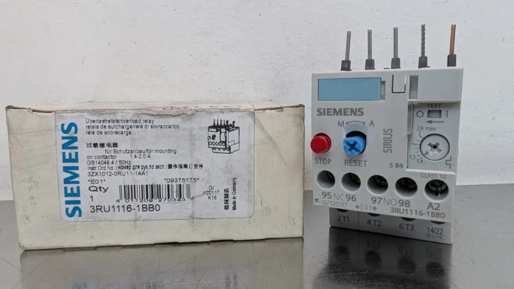 Siemens 3RU1116-1BB0 Overload Relay 1.4-2.0A