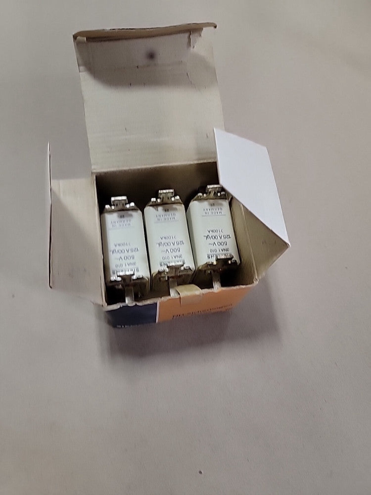3 Pc Siemens Fuse 3NA1 010 125A 125 A Amp 500V 100kA New