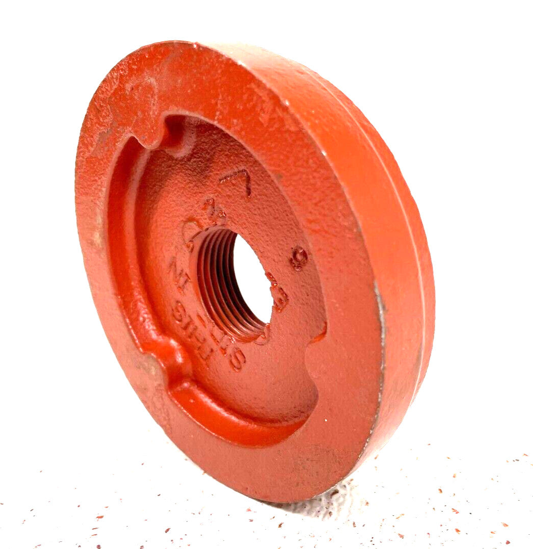 Vicataulic Style 60 4" Drain Cap Grooved End Pipe Fitting with 1" NPT Outlet